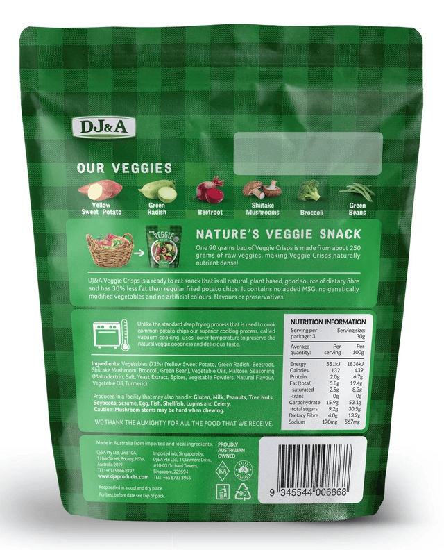 #3001 Veggie Crisps - Original 90g