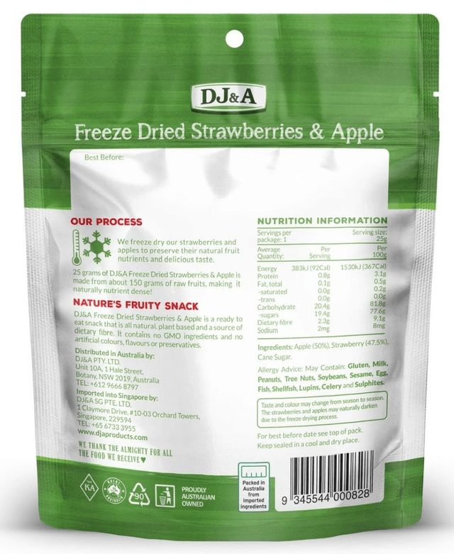 #3104 Freeze Dried Strawberries & Apple - 30g