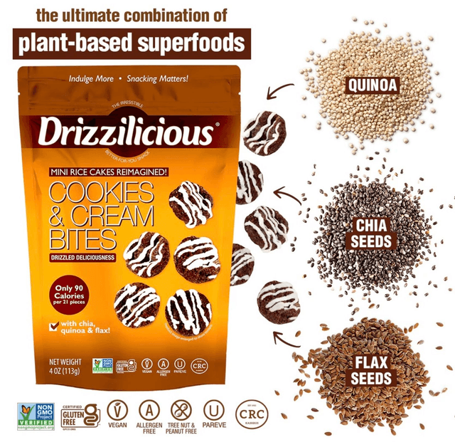 #3202 Drizzilicious Cookies & Cream Mini Rice Cake Bites