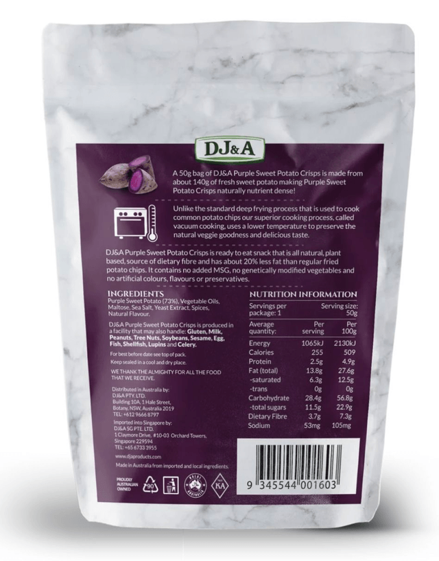 #3032 Freeze Dried Purple Sweet Potato Chips 50g
