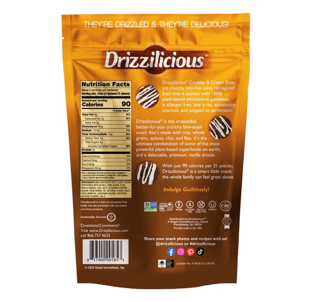 #3202 Drizzilicious Cookies & Cream Mini Rice Cake Bites