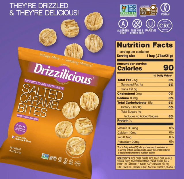 #3204 Drizzilicious Salted Caramel Mini Rice Cake Bites