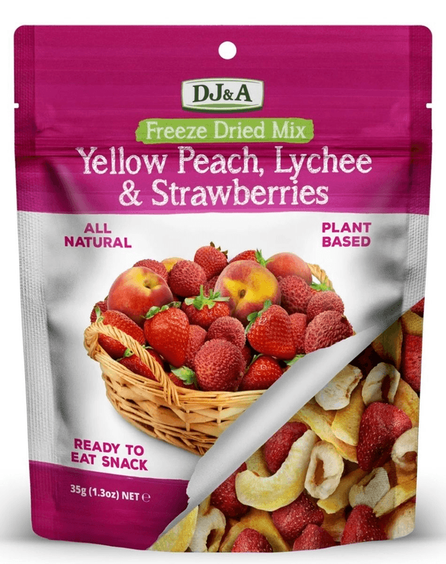 #3106 Freeze Dried Peaches, Strawberries &amp; Lychees - 30g